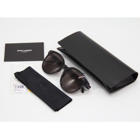 NEW SL317 001 SUNGLASSES SAINT LAURENT SL 317 BLACK EYEWEAR SAINT LAURENT NEW - Picture 10 of 12